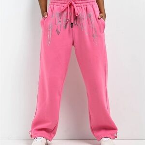 FB County Jogger Sweatpants with black Glitter Logo